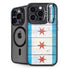 Chicago Flag Light Wood iPhone 15 Pro Kickstand Case